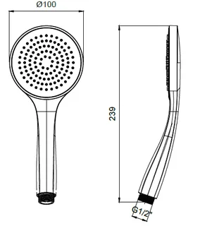 Ручной душ, Almar, Hand Showers, 100, цвет-Gun Metal Brushed PVD (Товар заказной, возврату не подлежит) — изображение 1
