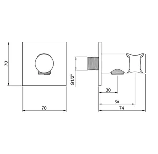 Шланговое подсоединение, Almar, Showers Accessories, цвет-Brushed Nickel (Товар заказной, возврату не подлежит) — изображение 1