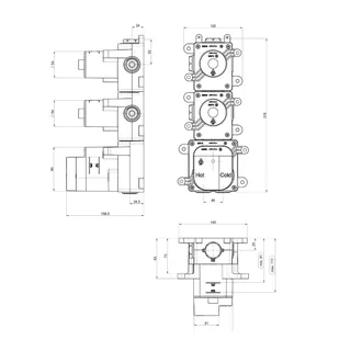 Внутренняя часть, Almar, Water Control High Flow, назначение-смеситель для душа термостатический, не окрашен (Товар заказной, возврату не подлежит) — изображение 1