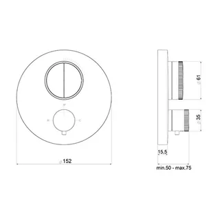 Смеситель для душа, Almar, Core, на 2 потребителя, цвет-Brushed Nickel (Товар заказной, возврату не подлежит) — изображение 1