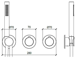 Смеситель для душа, Almar, Water Control Modular, на 2/3 потребителя, цвет-High Brass Brushed PVD (Товар заказной, возврату не подлежит) — изображение 1