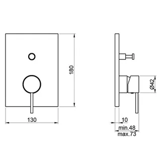 Смеситель для душа, Almar, 316 Stainless Steel, на 2 потребителя, цвет-Stainless Steel AISI 316 (Товар заказной, возврату не подлежит) — изображение 1