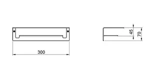 Полка, Almar, 316 Stainless Steel, шгв 300*140*70, цвет-Stainless Steel AISI 316 (Товар заказной, возврату не подлежит) — изображение 1