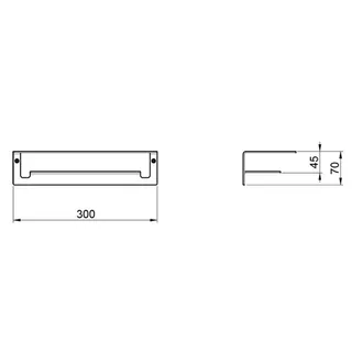 Бумагодержатель, Almar, Showers Accessories, шгв 282*65*70, цвет-черный матовый (Товар заказной, возврату не подлежит) — изображение 1