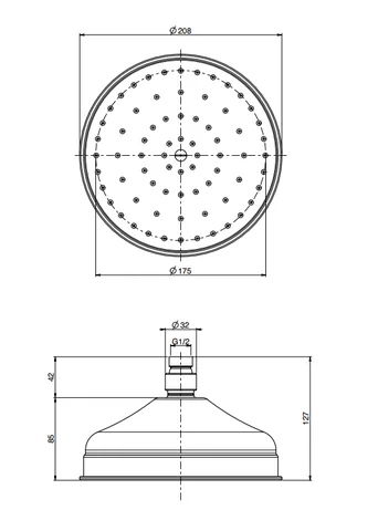Верхний душ, Fima Carlo Frattini, Showerhead, 200*200, цвет-золото — изображение 1