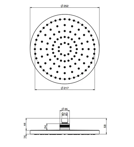 Верхний душ, Fima Carlo Frattini, Showerhead, 250*250, цвет-хром — изображение 1