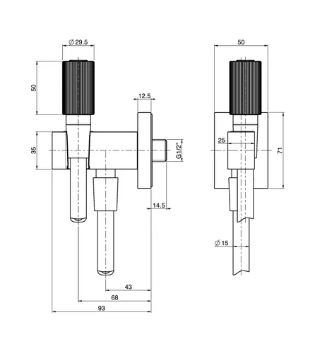 Душевой набор, Fima Carlo Frattini, Switch ON, цвет-никель брашированный — изображение 1