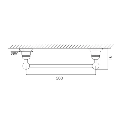 Полотенцедержатель, Fima Carlo Frattini, Accessori, шгв 300*91*59, цвет-золото — изображение 1