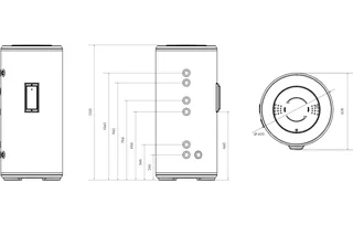 Водонагреватель, Haier, AquaBoost S 1.200 F, серый — изображение 1