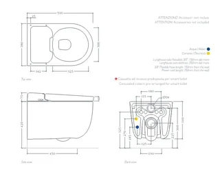 Унитаз-биде, Artceram, Hype, подвесной, шгв 380*590*340, Saniglaze, цвет-белый (Товар заказной, возврату не подлежит) — изображение 1