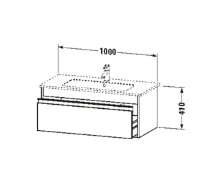 Тумба под раковину, Duravit, Ketho, шгв 1000*475*410, раковина-необходимо заказать, цвет-бетонно-серый матовый — изображение 1