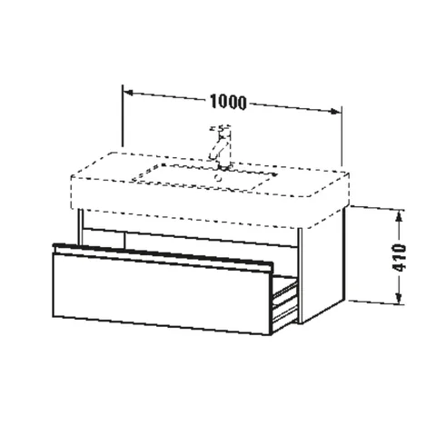 Тумба под раковину, Duravit, Ketho, шгв 1000*455*410, раковина-необходимо заказать, цвет-белый матовый — изображение 1