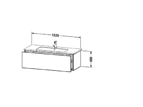 Тумба под раковину, Duravit, L-Cube, шгв 1220*481*400, раковина-необходимо заказать, цвет-графит матовый — изображение 1