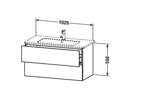 Тумба под раковину, Duravit, L-Cube, шгв 1020*481*550, раковина-необходимо заказать, цвет-белый матовый — изображение 1