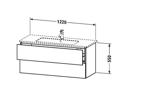 Тумба под раковину, Duravit, L-Cube, шгв 1220*481*550, раковина-необходимо заказать, цвет-белый матовый — изображение 1