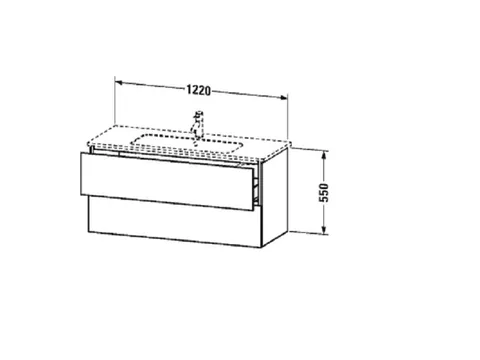 Тумба под раковину, Duravit, L-Cube, шгв 1220*481*550, раковина-необходимо заказать, цвет-белый глянцевый — изображение 1
