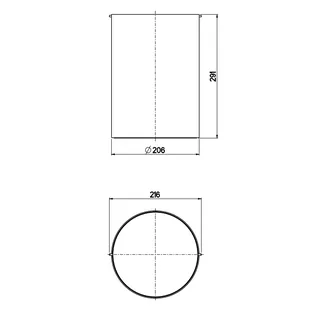 Ведро, Quadro design, A14, шгв 216*216*291, цвет-Steel Brushed — изображение 1