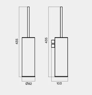 Ёршик, Quadro design, шгв 82*103*435, цвет-Steel Brushed — изображение 1