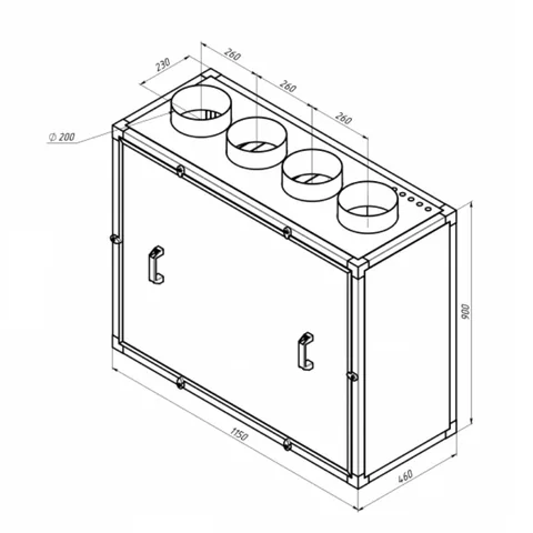 R700V EC W Pro, Вентиляционная установка Alasca R приточно-вытяжная с энтальпийным пластинчатым рекуператором + смес. узел, заслонки, датчики — изображение 1