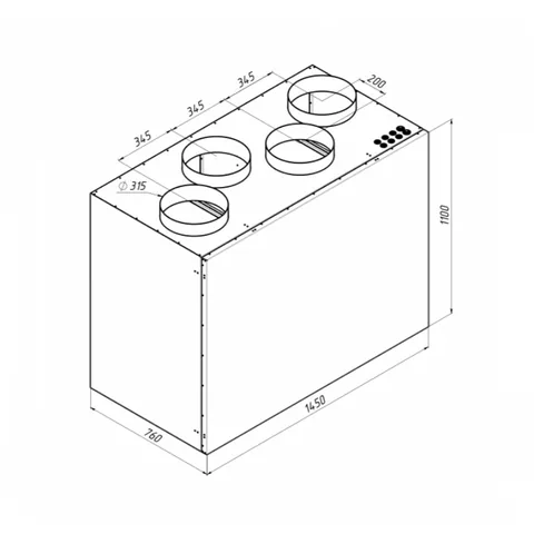 RR1500V EC E 1~, Вентиляционная установка Alasca RR с роторным рекуператором — изображение 1