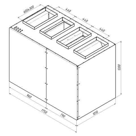RR3000V EC W Pro, Вентиляционная установка Alasca RR с роторным рекуператором + смес. узел, заслонки, датчики — изображение 1