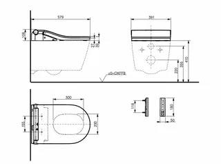 Сиденье для унитаза с функцией биде, TOTO, Washlet RW, шгв 391*579*108, цвет-белый (ПРОДАЕТСЯ ТОЛЬКО В КОМПЛЕКТЕ С ОСНОВНЫМ ИЗДЕЛИЕМ) — изображение 1