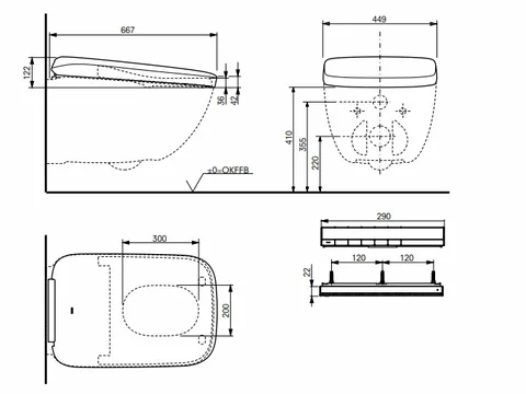 Сиденье для унитаза с функцией биде, TOTO, NEOREST® WX1, шг 449*667, белый (аналог TCF951180GEU) (ПРОДАЕТСЯ ТОЛЬКО В КОМПЛЕКТЕ С ОСНОВНЫМ ИЗДЕЛИЕМ) — изображение 1