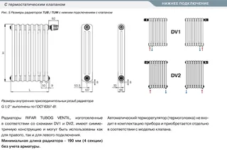Радиатор, RIFAR, TUBOG VENTIL, 2047-20-DV1, цвет-Антрацит матовый, 3/4" — изображение 1