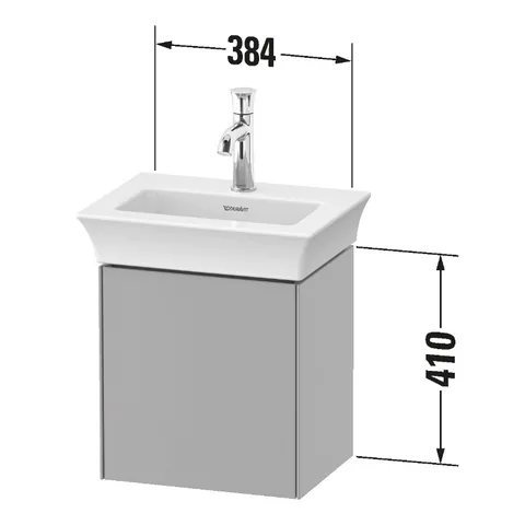 Тумба под раковину, Duravit, White Tulip, шгв 384*298*410, раковина-необходимо заказать, петли-слева, цвет-белый шелковисто-матовый — изображение 1