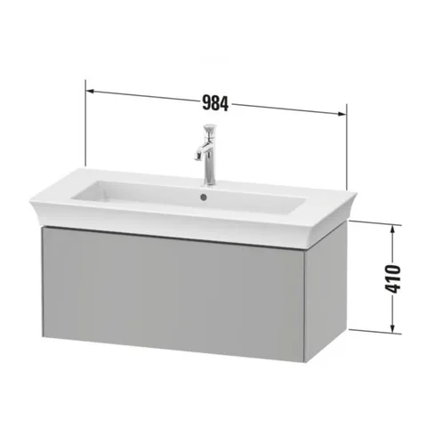 Тумба под раковину, Duravit, White Tulip, шгв 981*458*410, раковина-необходимо заказать, цвет- белый шелковисто-матовый — изображение 1