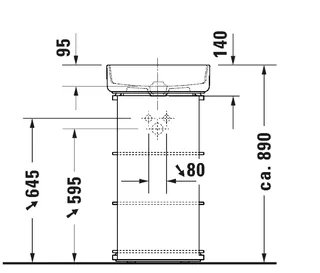 Тумба под раковину, Duravit, White Tulip, шгв 410*410*751, раковина-необходимо заказать, цвет-белый шелковисто-матовый/американский орех — изображение 1