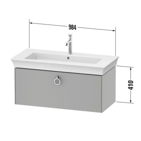 Тумба под раковину, Duravit, White Tulip, шгв 984*458*410, раковина-необходимо заказать, цвет- белый шелковисто-матовый — изображение 1