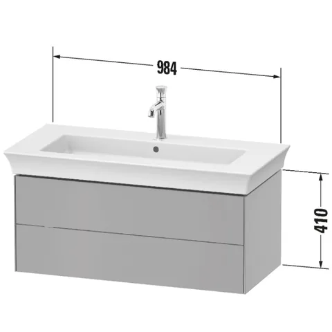 Тумба под раковину, Duravit, White Tulip, шгв 984*458*410 мм, раковина-необходимо заказать, цвет- скандинавский белый шелковисто-матовый — изображение 1