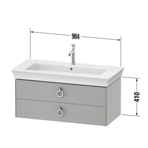 Тумба под раковину, Duravit, White Tulip, шгв 984*458*410, раковина-необходимо заказать, цвет-белый — изображение 1