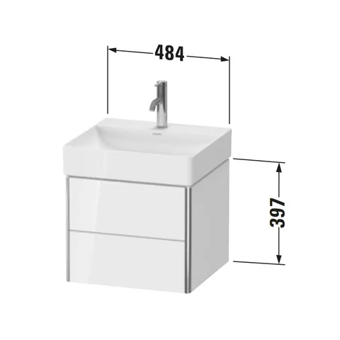 Тумба под раковину, Duravit, XSquare, шгв 484*460*397, цвет-темно-синий шелковисто матовый — изображение 1