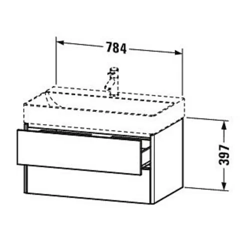 Тумба под раковину, Duravit, XSquare, шгв 784*460*397, раковина-необходимо заказать, цвет-лён — изображение 1