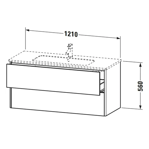 Тумба под раковину, Duravit, XSquare, шгв 1210*478*560, раковина-необходимо заказать, цвет-белый — изображение 1