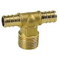Тройник Giacoqest 3/4"x1/2"Mx3/4" с наружной резьбой для обжимного соединения.