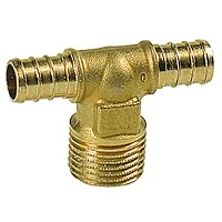 Тройник Giacoqest 3/4"x1/2"Mx3/4" с наружной резьбой для обжимного соединения.
