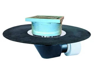 Кровельная воронка, HL, для эксплуатируемой кровли с гор. выпуском, DN70/100 — иконка