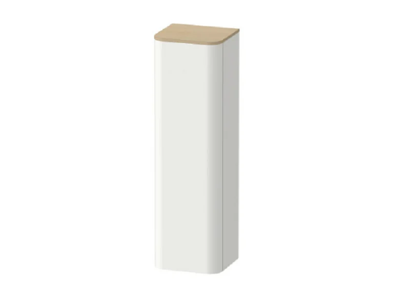 Шкаф-пенал, Duravit, Happy D.2 Plus, шгв 400*360*1336, петли-слева, цвет-Nordic White Satin Matt
