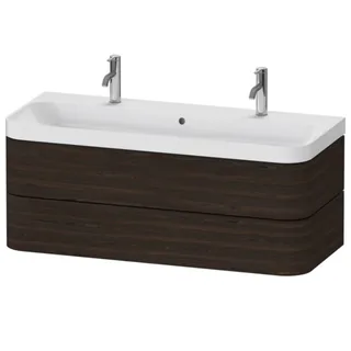 Тумба под раковину, Duravit, Happy D.2 Plus, шгв 1175*490*480, раковина-в комплекте, цвет-орех брашированный