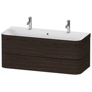 Тумба под раковину, Duravit, Happy D.2 Plus, шгв 1175*490*480, раковина-в комплекте, цвет-орех брашированный