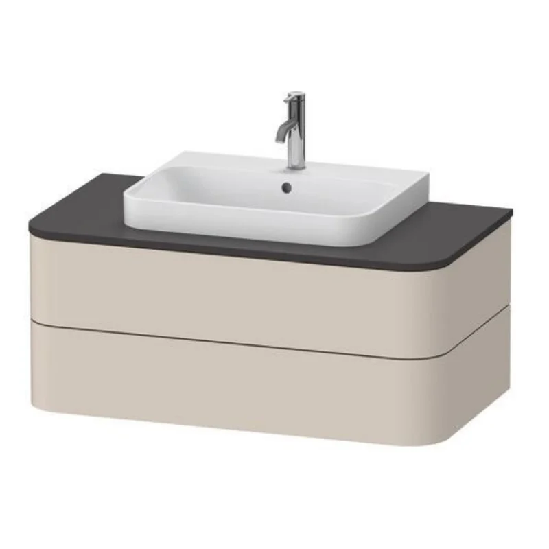 Тумба под раковину, Duravit, Happy D.2 Plus, шгв 1000*550*408, раковина-необходимо заказать, цвет-серо-коричневый суперматовый