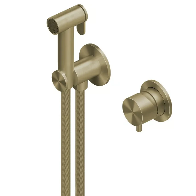Гигиенический душ, Quadro design, Complements, цвет-Light Gold PVD