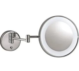 Косметическое зеркало, 3SC, Cosmetic Mirrors, 3-х кратное увеличение, с подсветкой, цвет-хром
