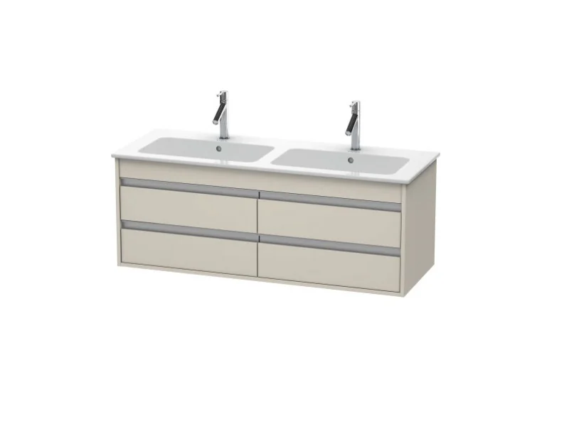 Тумба под раковину, Duravit, Ketho, шгв 1270*475*480, раковина-необходимо заказать, цвет-серо-коричневый матовый