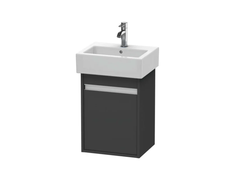 Тумба под раковину, Duravit, Ketho, шгв 400*320*550, петли-справа, раковина-необходимо заказать, цвет-графит матовый