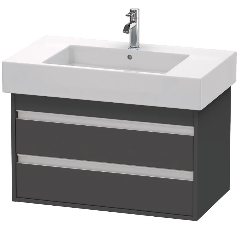 Тумба под раковину, Duravit, Ketho, шгв 800*455*480, раковина-необходимо заказать, цвет-графит матовый