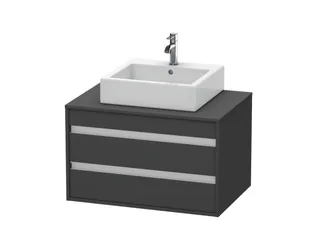 Тумба под раковину, Duravit, Ketho, шгв 800*550*496, раковина-необходимо заказать, цвет-графит матовый